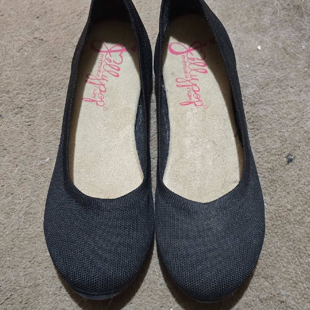 Jellypop Black Flats Classic Canvas Loafers